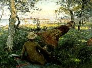 johan krouthen sommarsiesta oil painting reproduction